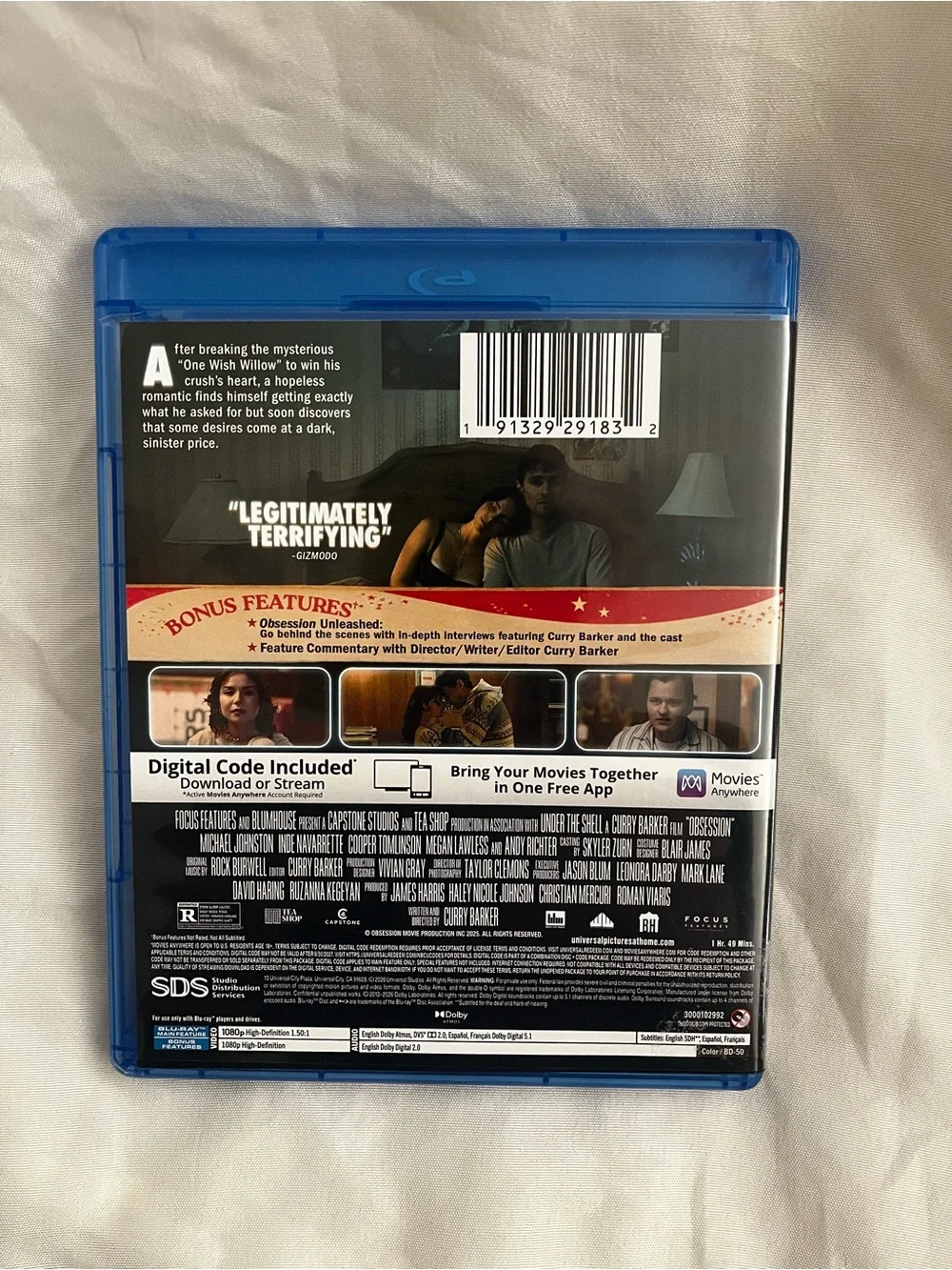 Obsession Blu-ray Collector's Edition - Blue Case